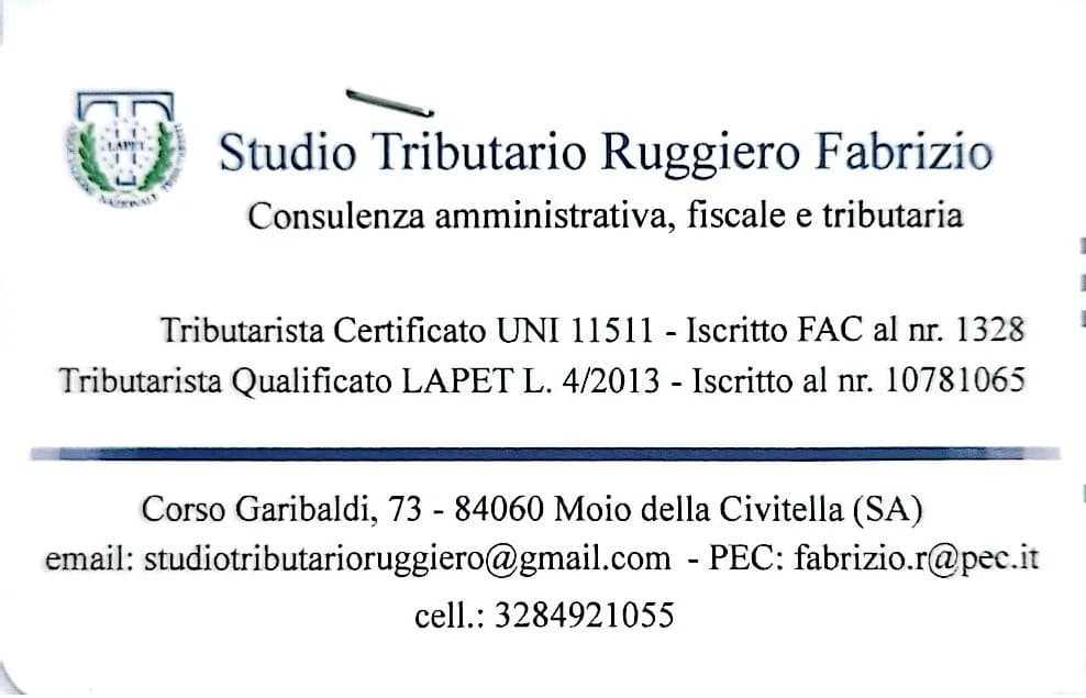 Studio Tributario RUGGIERO FABRIZIO. Consulenza Amministrativa,Fiscale e Tributaria